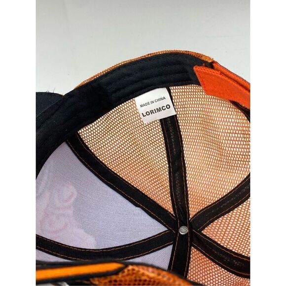 2020 80th Annual Sturgis Rally & Races Mesh Back Adjustable Hat Cap Orange Black - Picture 6 of 7